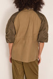 Sacai Cotton Weather Jacket in Beige x Dark Khaki