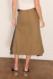 Sacai Cotton Weather Skirt in Beige x Dark Khaki