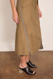Sacai Cotton Weather Skirt in Beige x Dark Khaki