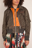 Sacai Nylon Twill Blouson in Dark Khaki