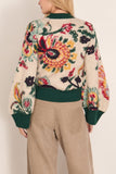 Sacai Floral Jacquard Knit Pullover in Ivory