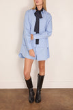Sacai Poplin Dress in Light Blue Stripe