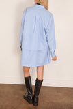 Sacai Poplin Dress in Light Blue Stripe