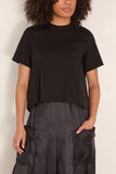 Sacai Denim x Cotton Jersey T-Shirt in Black