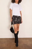 Sacai Denim x Cotton Jersey T-Shirt in White x Off White