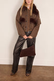 Sacai Wool Melton Blouson in Brown