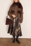 Sacai Sacai x A.P.C. Quilts Skirt in Brown Multi