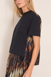 Sacai Sacai x A.P.C. Quilts T-Shirt in Brown Multi