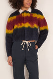 Sacai Chusen-Dyed Knit Cardigan in Navy Multi
