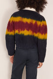 Sacai Chusen-Dyed Knit Cardigan in Navy Multi