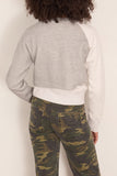 Sacai Sponge Sweat Pullover in Light Gray x Off White