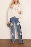 Sacai Cotton Jersey Hoodie in Off White