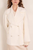 Loulou de Saison Neil Double Breasted Jacket in Ivory