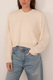 Loulou de Saison Anzor V-Neck Sweater in Ivory