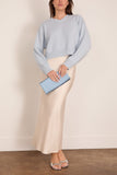 Loulou de Saison Anzor V-Neck Sweater in Light Blue