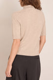 Loulou de Saison Ruth Short Sleeve Top in Beige