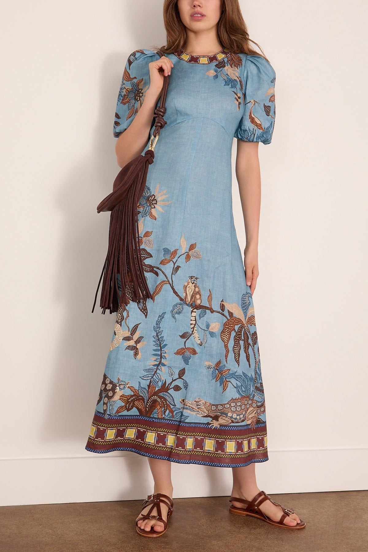 Georgie Midi Dress in Blue