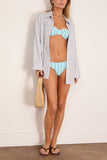 Staud Gemma Bikini Bottom in Pool Stripe
