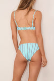 Staud Jo Balconette Bikini Top in Pool Stripe