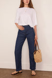 Another Tomorrow Denim Curved Pant in Rinsed