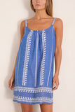 Lemlem Zina Swing Dress in Tebibi Blue