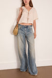 Staud Ava Linen Top in Natural