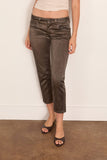 R13 Boy Straight Jeans in Char Brown Stretch