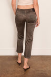 R13 Boy Straight Jeans in Char Brown Stretch