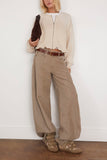 R13 Janine Barrel Jean in Stone Grey
