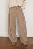 R13 Janine Barrel Jean in Stone Grey