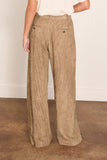 R13 Pleated Wide Leg Pant in Dusty Khaki