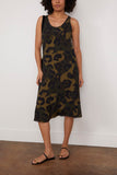 R13 Tank Dress in Olive Green Leopard