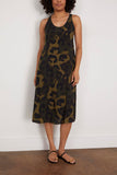 R13 Tank Dress in Olive Green Leopard