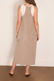 R13 Relaxed Strappy Dress in Stone Grey