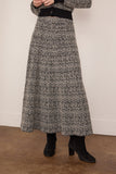 Brandon Maxwell The Miller Structured Knit Skirt in Black Static