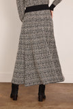 Brandon Maxwell The Miller Structured Knit Skirt in Black Static