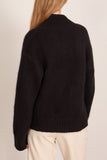 Brandon Maxwell The Lowen Double Breasted Shawl Cardigan in Black