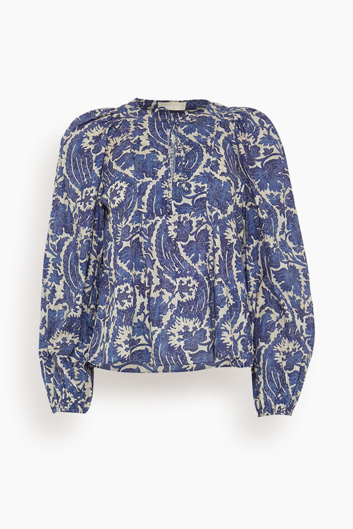 Ulla Johnson Brea Long Sleeve Blouse in Ocean
