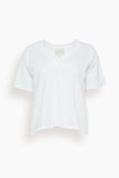 Loulou Studio Tops Faaa T-Shirt in White Loulou Studio Faaa T-Shirt in White