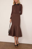 Simkhai Zev Midi Skirt in Chocolate