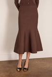 Simkhai Zev Midi Skirt in Chocolate