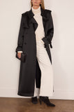 Simkhai Alvida Belted Long Coat in Black