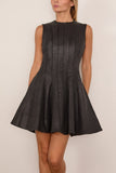 Simkhai Delfie Mini Dress in Coated Black