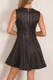 Simkhai Delfie Mini Dress in Coated Black