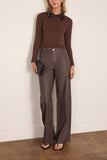 Simkhai Trae Collared Cardigan in Chocolate Black