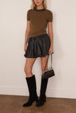 Simkhai Sophie Top in Dark Ochre Black