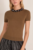 Simkhai Sophie Top in Dark Ochre Black
