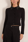 Simkhai Trae Collared Cardigan in Black