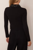 Simkhai Trae Collared Cardigan in Black