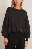 R13 New York 13 Balloon Crewneck in Black
